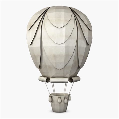 Hot Air Balloon Paper V D Model By Zurel