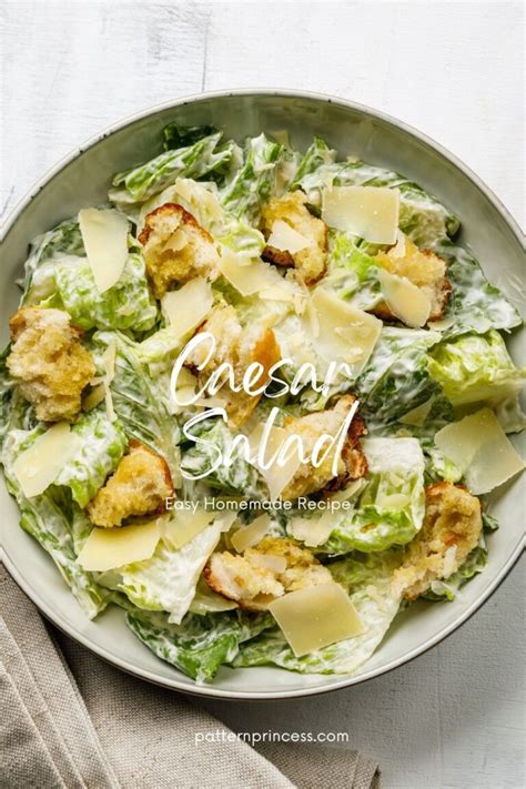 The Best Homemade Caesar Salad Dressing Recipe Pattern Princess