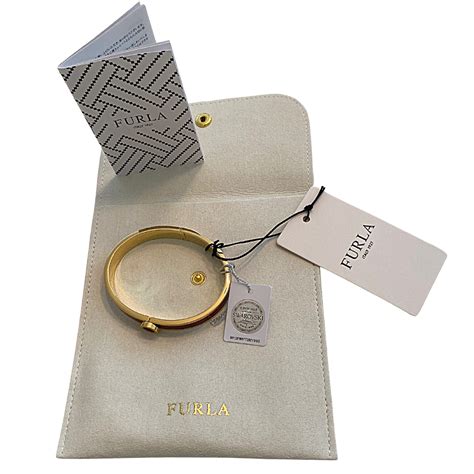 FURLA Italy 1927 Bangle Bracelet with Swarovski Crystals