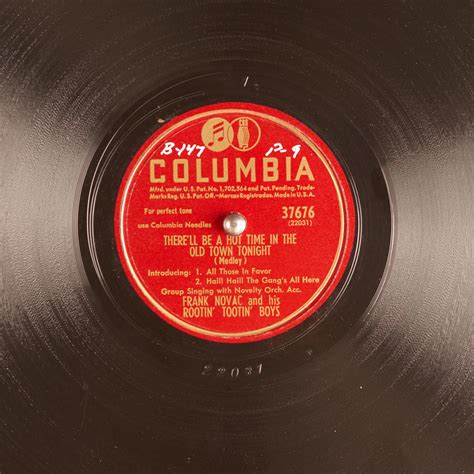 THERE'LL BE A HOT TIME IN THE OLD TOWN TONIGHT : FRANK NOVAC and his