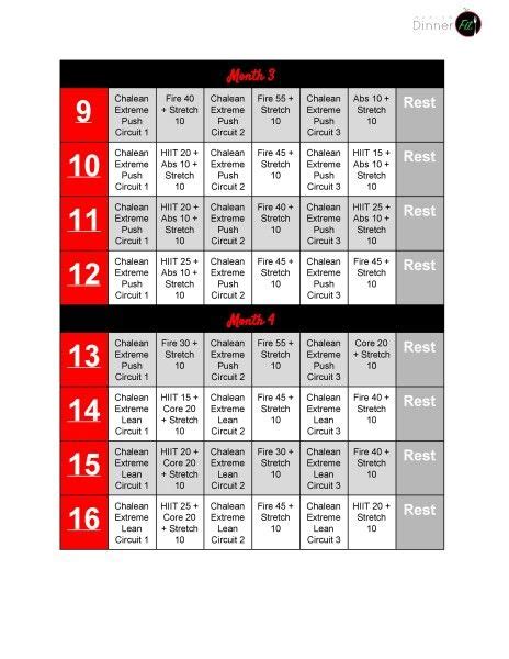 Pin By Julia Carlson On Fitness Chalean Extreme Hybrid Workout