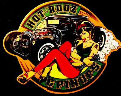 Hot Rod Sticker Hot Rodz Pinups X Old School Sexy Sticker Ebay