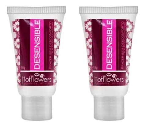 Kit 2 Gel Anestésico An al Sem Dor Lubrificante Hot Flowers Parcelamento sem juros
