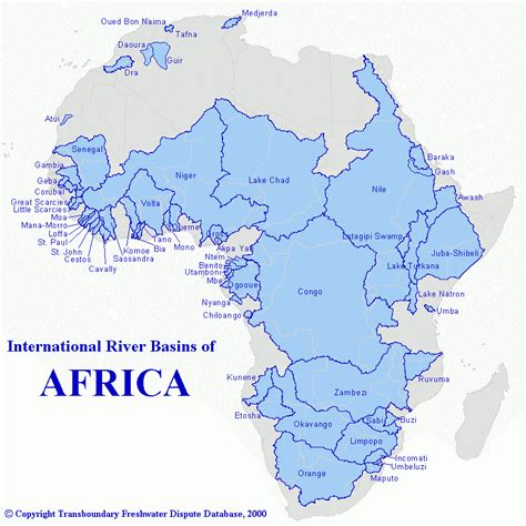 International River Basins Of Africa Economic Geography Physical