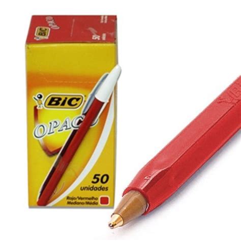 BOLIGRAFO BIC OPACO 1 MM ROJO CAJA X 50 UNID El Nuevo Palacio