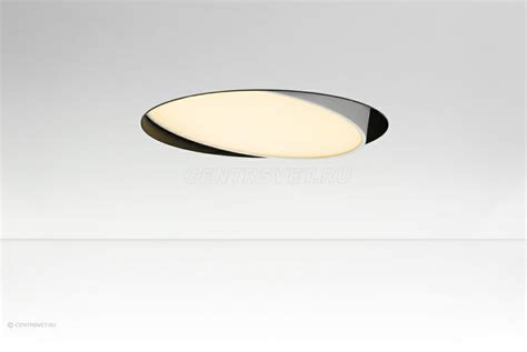 Встраиваемый круглый светильник с малозаметной тонкой рамкой черного цвета