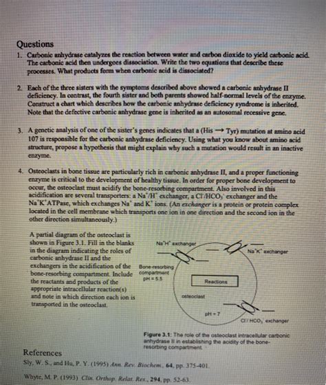 Solved Questions 1 Carbonic Anhydrase Catalyzes The Chegg