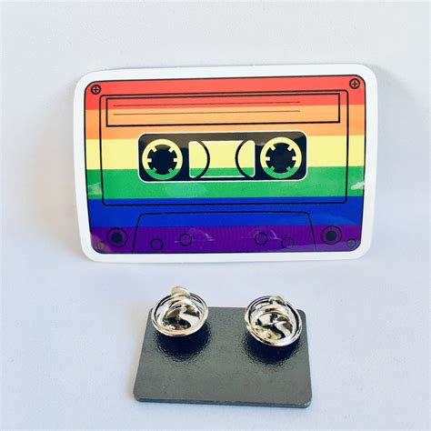 Rainbow Pride Flag Pin LGBTQ Pin Gay Pins And Buttons Etsy