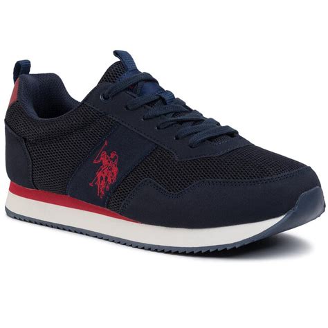 Sneakers U S Polo Assn Exte Nobil S Mh Dkbl Red Eschuhe De