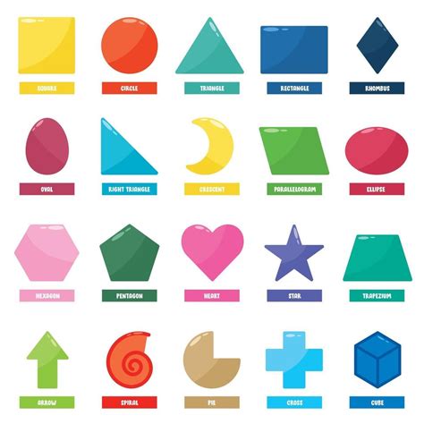 Set Of Basic Geometric Shapes 2539359 Vector Art at Vecteezy