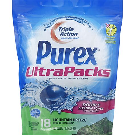 Purex Ultrapacks Mountain Breeze Liquid Laundry Detergent Fl