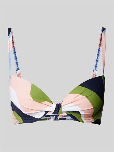 Esprit Bikini Oberteil Mit Allover Print Modell Wave Beach Hellgruen Melange Online Kaufen
