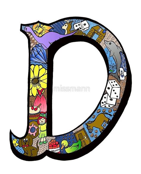 Doodle Letter D Art Print by missmann | Doodle lettering, Fancy letters ...