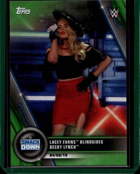 2020 Topps WWE Women S Division SmackDown Green 23 Lacey Evans 75