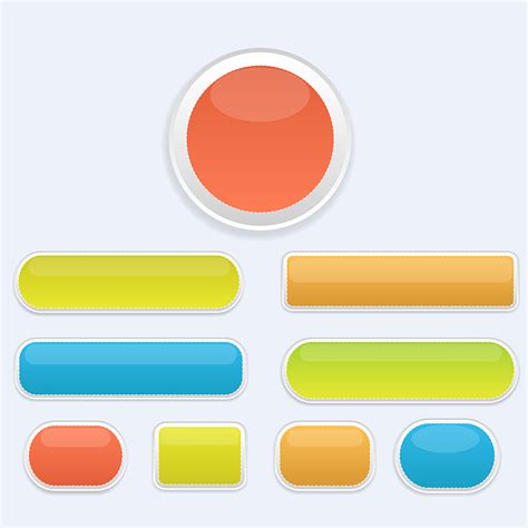 glossy colored buttons illustrations  creative market