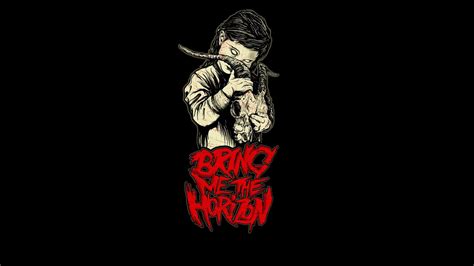 Illustration Neon Logo Bring Me The Horizon Metalcore Light Hand