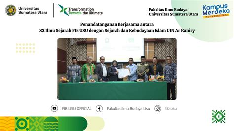 Penandatanganan Kerjasama Antara S Ilmu Sejarah Fib Usu Dengan Prodi