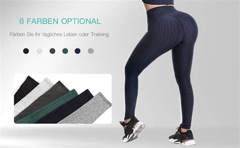 Netolo Tik Tok Leggings Damen High Waist Push Up Leggings Boom Booty