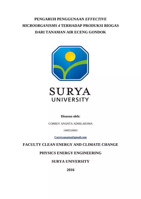 Pdf Pengaruh Penggunaan Effective Microorganisms Terhadap Produksi