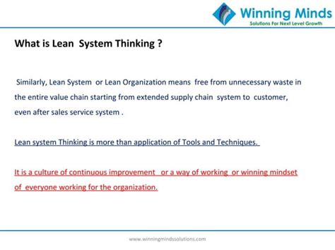 Holistic Lean system thinking approach for business profitability | PPT