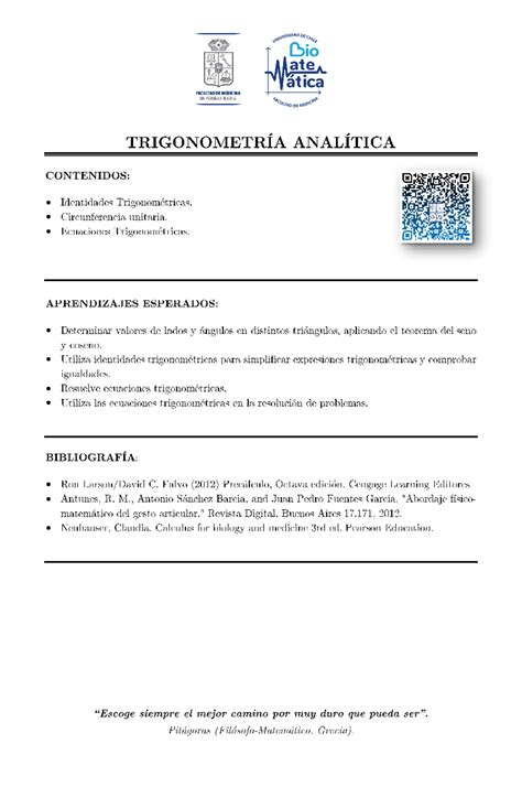 Seminario Trigonometria Anal Tica Seminarios De Matem Tica Sen