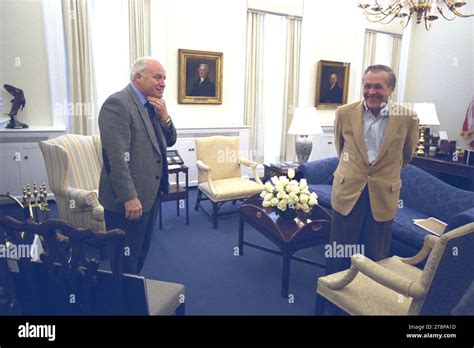 Vice President Dick Cheney And Secretary Of Defense Donald Rumsfeld In