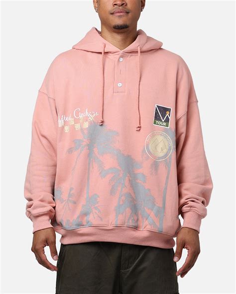 Lifted Anchors Wimbledon Henley Hoodie Dust Rose Culture Kings Us