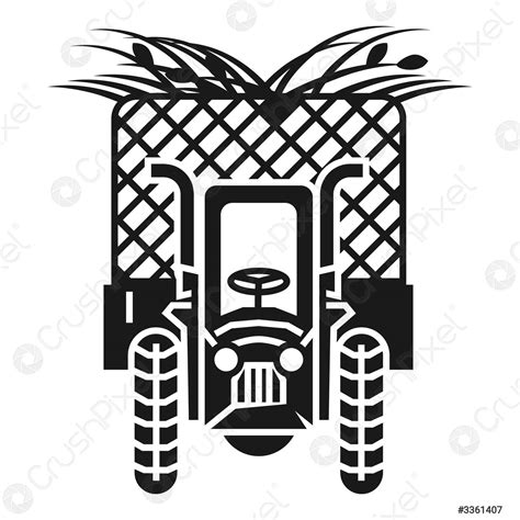 Full Tractor Trailer Icon Simple Style Stock Vector 3361407 Crushpixel