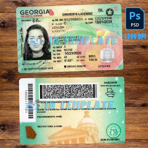 Georgia Driving License Psd Template New 1200dpi Driving License Template