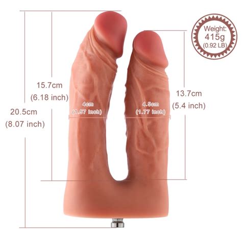 Hismith Lifelike Realistic Double Penetrator KlicLok Connector Dildo ISexmachine