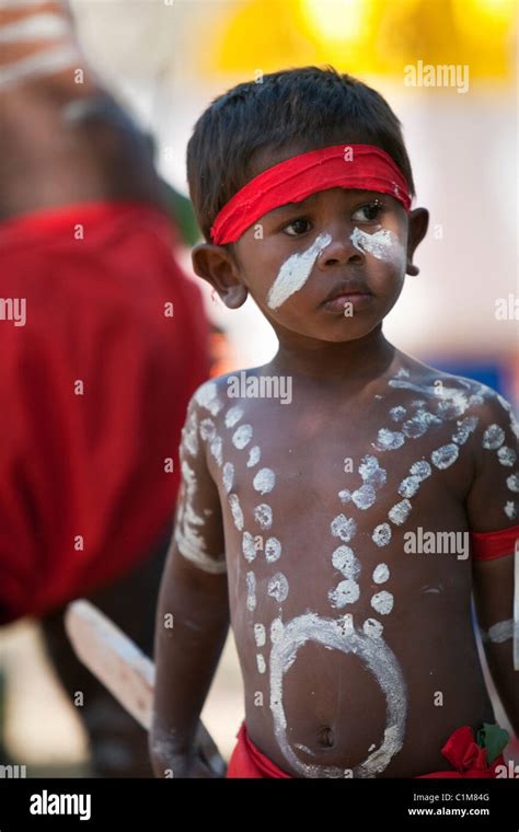 Indigenous Boy With Traditional Body Paint Laura Aboriginal Dance