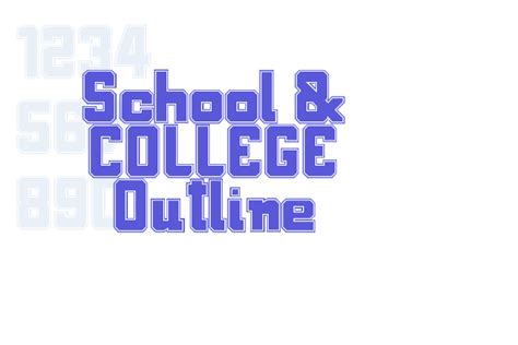 School And College Outline Font Free Download Now