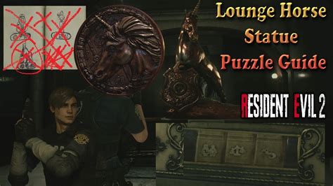 Resident Evil 2 Remake 2nd Scenario Lounge Unicorn Statue Puzzle Guide