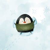 Weihnachtskarte Pinguine Schnee Engel Send A Smile