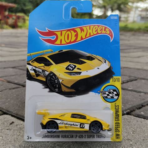 Hot Wheels Lamborghini Huracan LP 620 2 Super Trofeo Yellow Shopee Malaysia