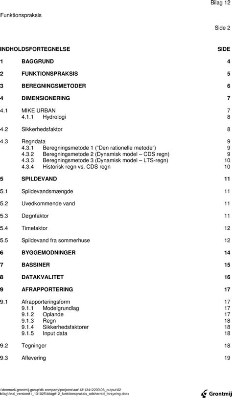 Funktionspraksis Vejledning til dimensionering af afløbssystemer i