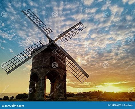 Windmill Morning Sky Sunrise Stock Image Image Of Windmill Nature
