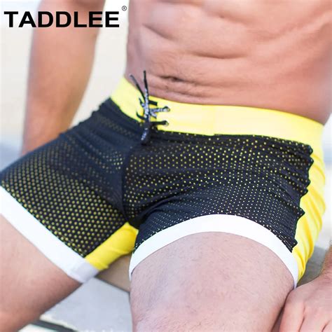 Taddlee Brand Swimwear Men Swimsuits Board Boxer Briefs Bikini Trunks Shorts Gay Boardshorts