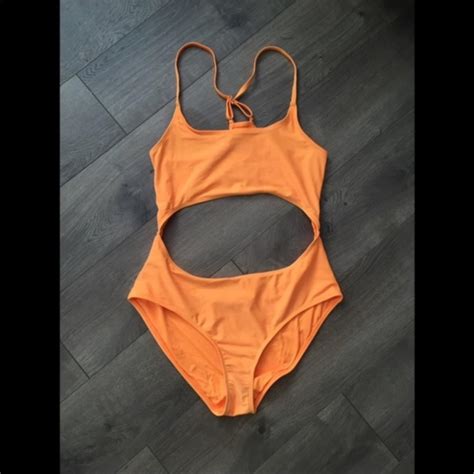 Topshop Cut Out One Piece Swim Bikini Cutout Top Depop