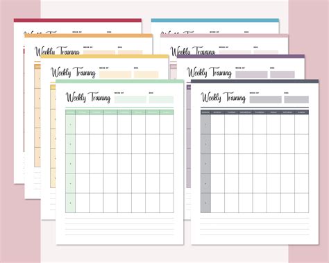 Printable Dog Training Plan Template