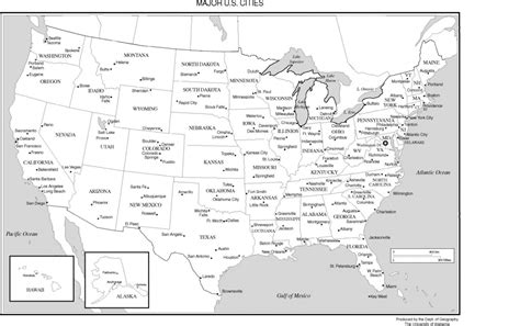 Printable Us Map With Cities Pdf - Printable US Maps