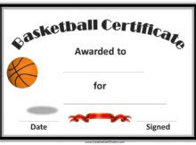 12 Basketball Awards Certificates Pdf Examples Regarding 7