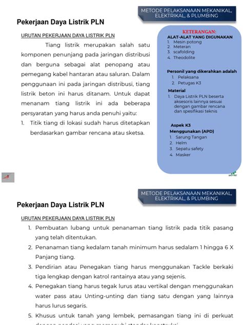 Metode Pelaksanaan Mekanikal Elektrikal And Plumbing Pdf