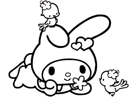 melody sanrio coloring pages