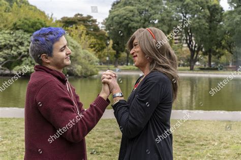 Transgender Woman Her Gay Son Holding Editorial Stock Photo Stock Image Shutterstock
