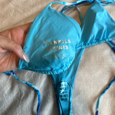 Frankie S Bikinis Swim Frankies Bikinis Tia String Triangle Bikini Top And Bottom Poshmark