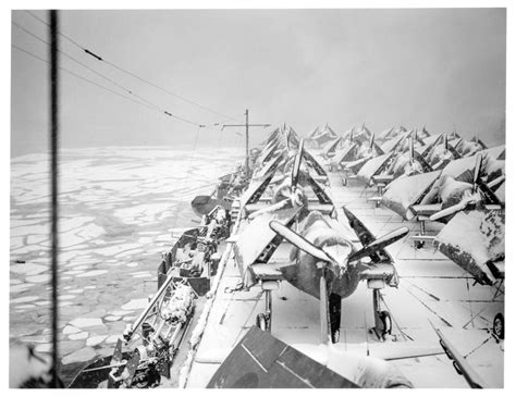 Deck Full Of Hellcats Hms Emperor Arctic Convoy Scanned From