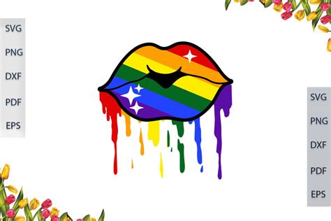 Lgbt Lips Rainbow Gay Lesbian Pride Graphic By Creative Design Market Creative Fabrica