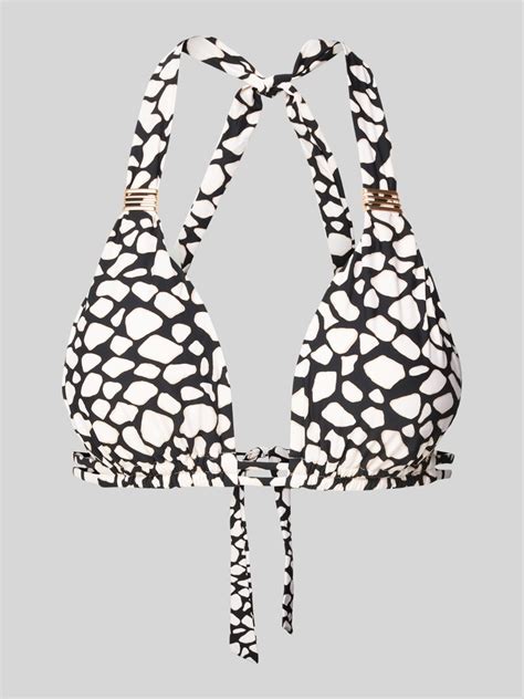 Kup Online Barts Top Bikini Z Nadrukiem Na Ca Ej Powierzchni Model Bishi Czarny