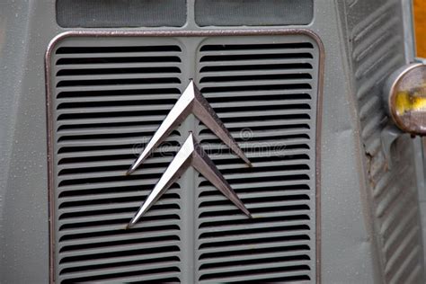 Citroen Type H Logo Brand And Sign Text Front Of Grey Vintage Old Panel